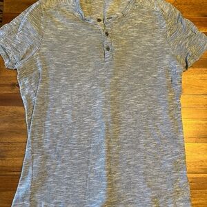Marc Anthony Blue Short Sleeve Henley  Size M
